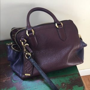 Multi-tone Purple leather purse